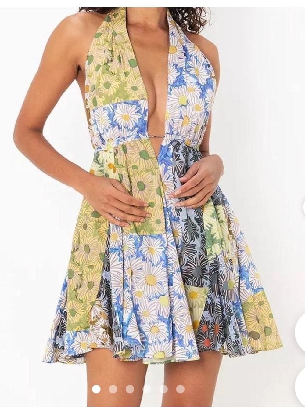 Zara Floral Halter Mini Dress